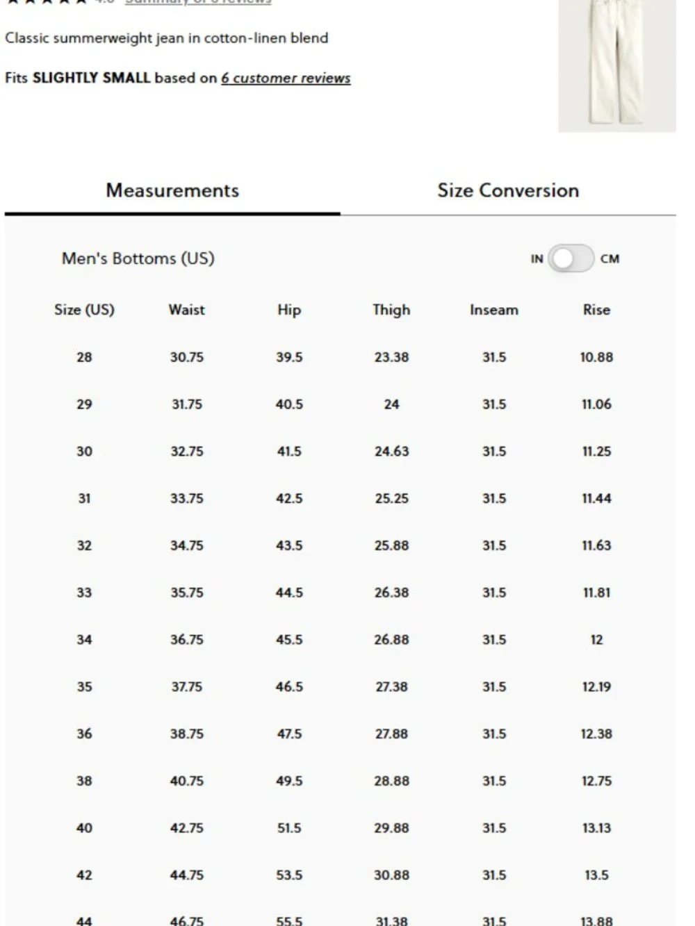 J. Crew product details